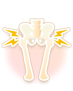 坐骨骨の痛みイラスト